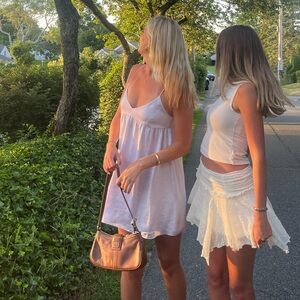 Aritzia Wilfred lilac slip dress